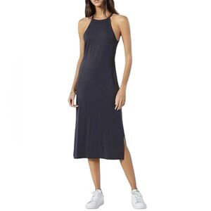 JOIE Agna B Midi Cotton Dress in Caviar